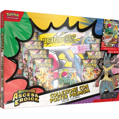 Pokemon Megaevoluzione - Ascesa Eroica - Collezione con Poster Premium- Mega Lucario (ITA)