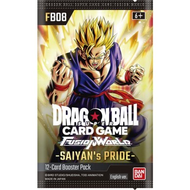 Dragon Ball Super Card Game: Fusion World -  Saiyan's Pride FB-08 - Bustina da 12 Carte (ENG)